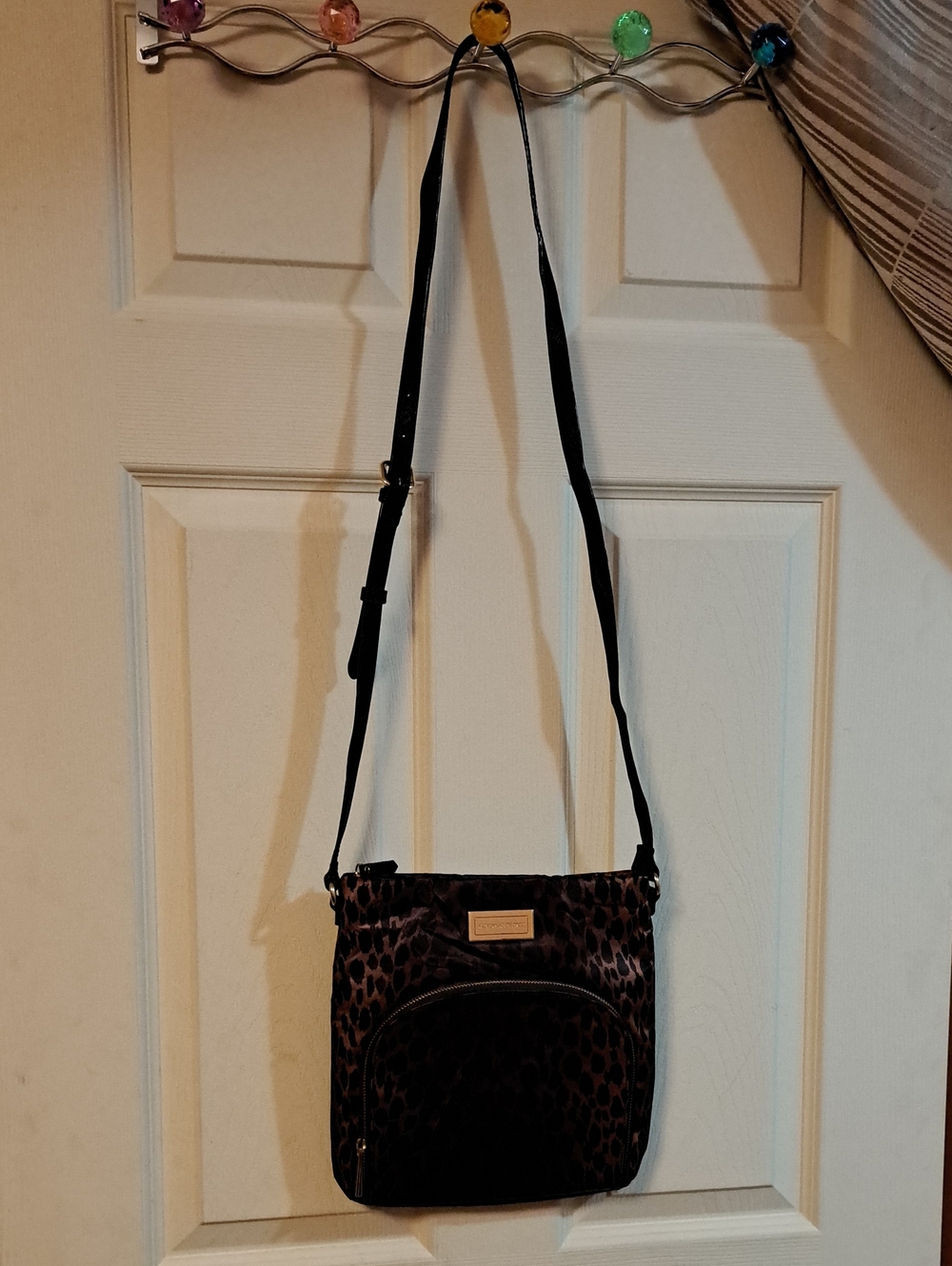 Victoria's Secret Leopard Print Crossbody Bag - Black/Brown
